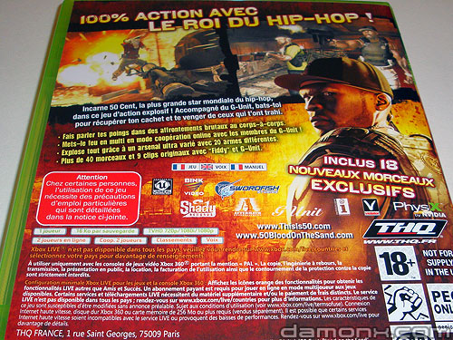 50 Cent Blood on The Sand sur Xbox 360