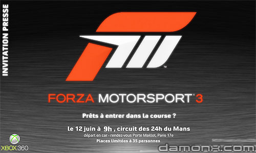 Invitation au Mans pour Tester Forza 3