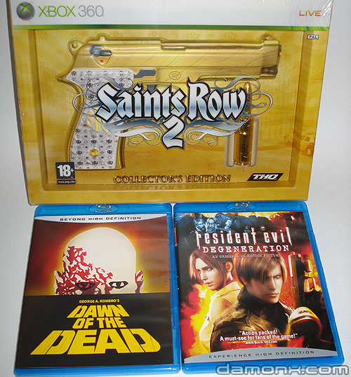 Blu Ray Resident Evil et Saint Row 2