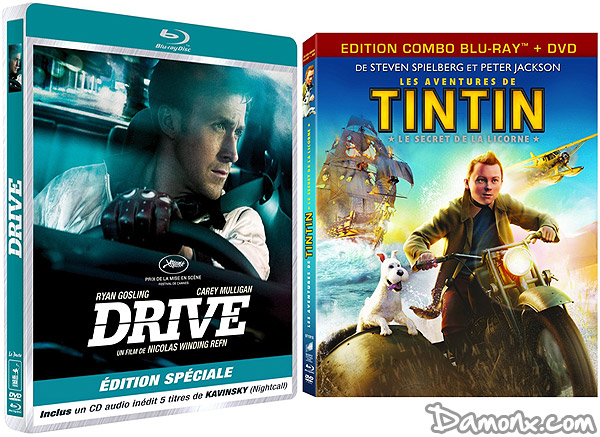 Blu Ray : Tintin Le Secret de La Licorne et Drive