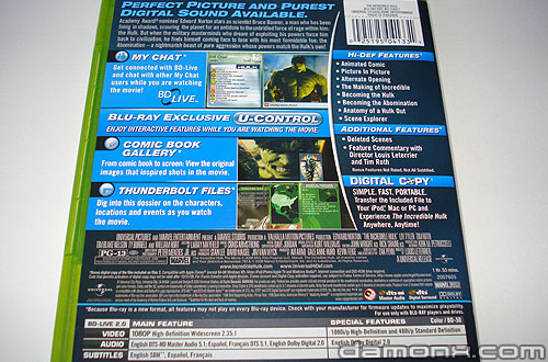 Blu Ray L’incroyable Hulk