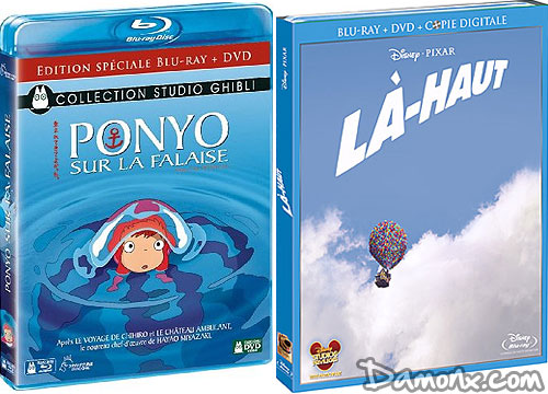 Blu Ray Ponyo sur la Falaise et Là-Haut