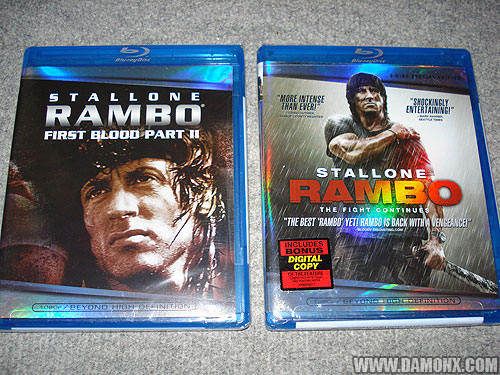 Blu Ray Rambo 4 et Rambo 2