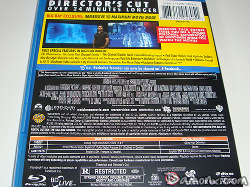 Blu Ray Watchmen Director's Cut