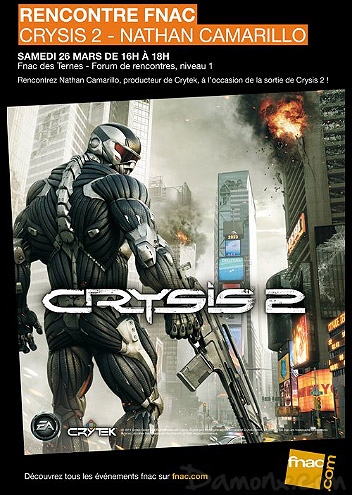 Dédicace Crysis 2 Le 26 Mars à Paris