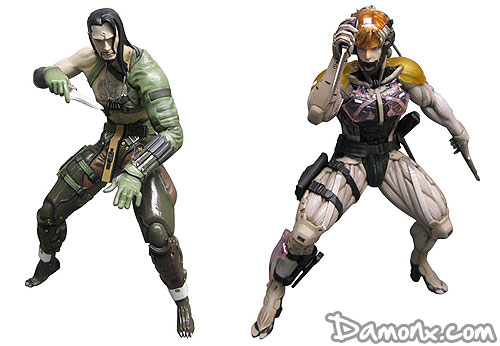 Figurines Metal Gear Solid 4 Raiden, Snake et Vamp