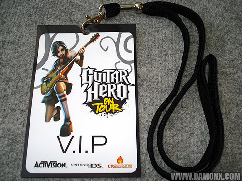 Invitation VIP Guitar Hero On Tour