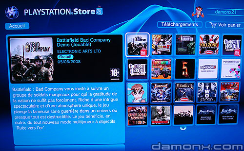 Mise à Jour PS Store 6 juin 2008