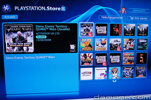 Mise à Jour PS Store 12 juin 2008