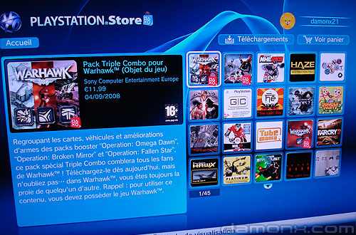 Mise à Jour PS Store 4 Septembre 2008