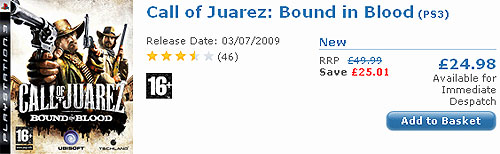 Call of Juarez Bound in Blood sur PS3