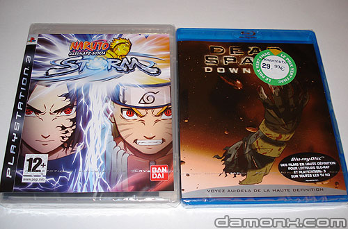 Blu Ray Dead Space Downfall et Naruto sur PS3
