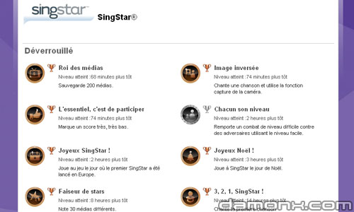 Singstar Mise à Jour 3.01 et Trophées