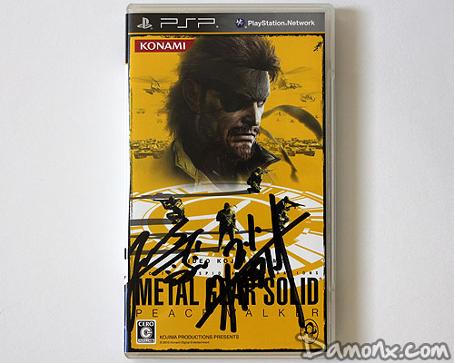 Metal Gear Solid Peace Walker... Dédicacé !