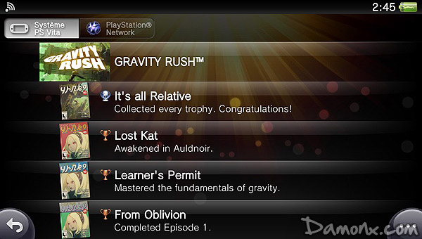 73e Trophée Platine : Gravity Rush (PS Vita)