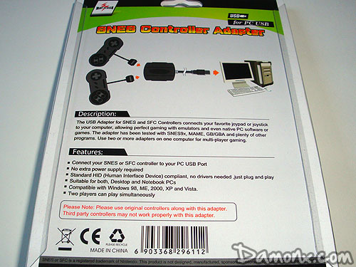 Adaptateur USB PC pour Manette Snes