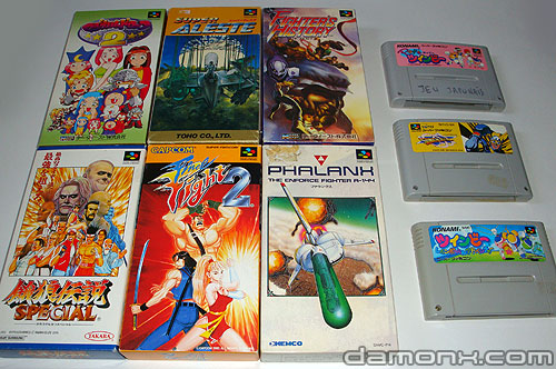 Lots de 9 Jeux Super Famicom