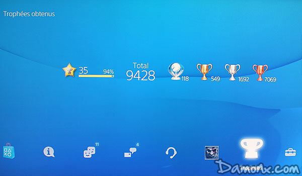 Trophées PS4